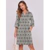 imageANRABESS Women Mini Dress Summer V Neck Ruffle Short Sleeve Shift Casual Tunic Dresses 2025 Loose Beach Vacation OutfitsPrint Floral Black