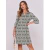 imageANRABESS Women Mini Dress Summer V Neck Ruffle Short Sleeve Shift Casual Tunic Dresses 2025 Loose Beach Vacation OutfitsPrint Floral Black