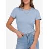 imageANRABESS Women Short Sleeve Crewneck Ribbed Knit Slim Fitted Shirts Summer Tops Basic Tee Casual 2025 Fall Outfits ClothesLight Blue