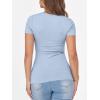 imageANRABESS Women Short Sleeve Crewneck Ribbed Knit Slim Fitted Shirts Summer Tops Basic Tee Casual 2025 Fall Outfits ClothesLight Blue