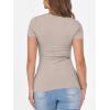 imageANRABESS Women Short Sleeve Crewneck Ribbed Knit Slim Fitted Shirts Summer Tops Basic Tee Casual 2025 Fall Outfits ClothesLight Khaki