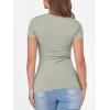 imageANRABESS Women Short Sleeve Crewneck Ribbed Knit Slim Fitted Shirts Summer Tops Basic Tee Casual 2025 Fall Outfits ClothesSage Green