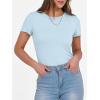 imageANRABESS Women Short Sleeve Crewneck Ribbed Knit Slim Fitted Shirts Summer Tops Basic Tee Casual 2025 Fall Outfits ClothesSky