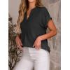imageANRABESS Women Summer Business Casual Tops Dressy V Neck Short Sleeve Chiffon Blouse Office Work Loose Shirt 2025 OutfitBlack