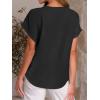 imageANRABESS Women Summer Business Casual Tops Dressy V Neck Short Sleeve Chiffon Blouse Office Work Loose Shirt 2025 OutfitBlack