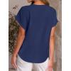 imageANRABESS Women Summer Business Casual Tops Dressy V Neck Short Sleeve Chiffon Blouse Office Work Loose Shirt 2025 OutfitDeep Blue