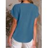 imageANRABESS Women Summer Business Casual Tops Dressy V Neck Short Sleeve Chiffon Blouse Office Work Loose Shirt 2025 OutfitLake Blue
