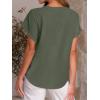 imageANRABESS Women Summer Business Casual Tops Dressy V Neck Short Sleeve Chiffon Blouse Office Work Loose Shirt 2025 OutfitOlive