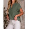 imageANRABESS Women Summer Business Casual Tops Dressy V Neck Short Sleeve Chiffon Blouse Office Work Loose Shirt 2025 OutfitOlive