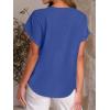 imageANRABESS Women Summer Business Casual Tops Dressy V Neck Short Sleeve Chiffon Blouse Office Work Loose Shirt 2025 OutfitRoyal Blue
