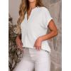 imageANRABESS Women Summer Business Casual Tops Dressy V Neck Short Sleeve Chiffon Blouse Office Work Loose Shirt 2025 OutfitWhite