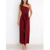 imageANRABESS Women Summer Dressy Jumpsuits One Shoulder Sleeveless Casual Wide Leg Pants Romper Jumper 2025 Trendy Fall OutfitsWine Red
