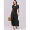 imageANRABESS Women Summer Maxi Dress 2025 Casual Short Sleeve Button Fit ampamp Flare ALine Flowy Spring Long Dresses with PocketsBlack