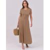 imageANRABESS Women Summer Maxi Dress 2025 Casual Short Sleeve Button Fit ampamp Flare ALine Flowy Spring Long Dresses with PocketsKhaki