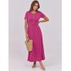 imageANRABESS Women Summer Maxi Dress 2025 Casual Short Sleeve Button Fit ampamp Flare ALine Flowy Spring Long Dresses with PocketsRose