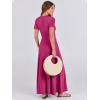 imageANRABESS Women Summer Maxi Dress 2025 Casual Short Sleeve Button Fit ampamp Flare ALine Flowy Spring Long Dresses with PocketsRose