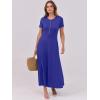imageANRABESS Women Summer Maxi Dress 2025 Casual Short Sleeve Button Fit ampamp Flare ALine Flowy Spring Long Dresses with PocketsRoyal Blue