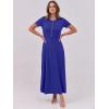imageANRABESS Women Summer Maxi Dress 2025 Casual Short Sleeve Button Fit ampamp Flare ALine Flowy Spring Long Dresses with PocketsRoyal Blue