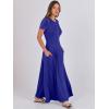 imageANRABESS Women Summer Maxi Dress 2025 Casual Short Sleeve Button Fit ampamp Flare ALine Flowy Spring Long Dresses with PocketsRoyal Blue
