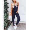 imageANRABESS Womens 2023 Summer Tank Jumpsuit Casual Loose Sleeveless Elasitic Waist Romper Beach Outfits with Pockets A208zangqingL