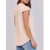 imageANRABESS Womens Dressy Casual Button Down Shirts Ruffle Cap Sleeve V Neck Elegant Business Work Tops BlouseBeige