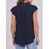 imageANRABESS Womens Dressy Casual Button Down Shirts Ruffle Cap Sleeve V Neck Elegant Business Work Tops BlouseNavy Blue