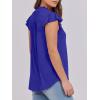 imageANRABESS Womens Dressy Casual Button Down Shirts Ruffle Cap Sleeve V Neck Elegant Business Work Tops BlouseRoyal Blue