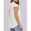 imageANRABESS Womens Dressy Casual Button Down Shirts Ruffle Cap Sleeve V Neck Elegant Business Work Tops BlouseWhite