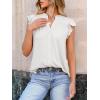 imageANRABESS Womens Dressy Casual Button Down Shirts Ruffle Cap Sleeve V Neck Elegant Business Work Tops BlouseWhite