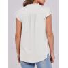 imageANRABESS Womens Dressy Casual Button Down Shirts Ruffle Cap Sleeve V Neck Elegant Business Work Tops BlouseWhite