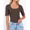 imageANRABESS Womens Half Sleeve Tops Scoop Neck Ribbed Knit Slim Fitted Basic Tee Shirts Summer 2025 Trendy Fall Casual ClothesCoffee