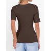 imageANRABESS Womens Half Sleeve Tops Scoop Neck Ribbed Knit Slim Fitted Basic Tee Shirts Summer 2025 Trendy Fall Casual ClothesCoffee