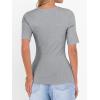 imageANRABESS Womens Half Sleeve Tops Scoop Neck Ribbed Knit Slim Fitted Basic Tee Shirts Summer 2025 Trendy Fall Casual ClothesGrey
