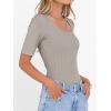 imageANRABESS Womens Half Sleeve Tops Scoop Neck Ribbed Knit Slim Fitted Basic Tee Shirts Summer 2025 Trendy Fall Casual ClothesKhaki