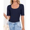 imageANRABESS Womens Half Sleeve Tops Scoop Neck Ribbed Knit Slim Fitted Basic Tee Shirts Summer 2025 Trendy Fall Casual ClothesNavy Blue