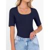 imageANRABESS Womens Half Sleeve Tops Scoop Neck Ribbed Knit Slim Fitted Basic Tee Shirts Summer 2025 Trendy Fall Casual ClothesNavy Blue