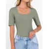 imageANRABESS Womens Half Sleeve Tops Scoop Neck Ribbed Knit Slim Fitted Basic Tee Shirts Summer 2025 Trendy Fall Casual ClothesSage Green