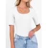 imageANRABESS Womens Half Sleeve Tops Scoop Neck Ribbed Knit Slim Fitted Basic Tee Shirts Summer 2025 Trendy Fall Casual ClothesWhite