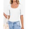 imageANRABESS Womens Half Sleeve Tops Scoop Neck Ribbed Knit Slim Fitted Basic Tee Shirts Summer 2025 Trendy Fall Casual ClothesWhite