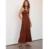 imageANRABESS Womens Jumpsuit Summer Beach Vacation Romper 2025 V Neck Sleevelsee Spaghetti Strap Cutout Linen Wide Leg ClothesCaramel