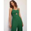 imageANRABESS Womens Jumpsuit Summer Beach Vacation Romper 2025 V Neck Sleevelsee Spaghetti Strap Cutout Linen Wide Leg ClothesForest