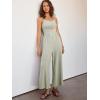 imageANRABESS Womens Jumpsuit Summer Beach Vacation Romper 2025 V Neck Sleevelsee Spaghetti Strap Cutout Linen Wide Leg ClothesGray