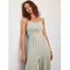 imageANRABESS Womens Jumpsuit Summer Beach Vacation Romper 2025 V Neck Sleevelsee Spaghetti Strap Cutout Linen Wide Leg ClothesGray