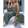 imageANRABESS Womens Jumpsuit Summer Beach Vacation Romper 2025 V Neck Sleevelsee Spaghetti Strap Cutout Linen Wide Leg ClothesGray Blue