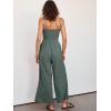 imageANRABESS Womens Jumpsuit Summer Beach Vacation Romper 2025 V Neck Sleevelsee Spaghetti Strap Cutout Linen Wide Leg ClothesGray Blue