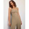 imageANRABESS Womens Jumpsuit Summer Beach Vacation Romper 2025 V Neck Sleevelsee Spaghetti Strap Cutout Linen Wide Leg ClothesKhaki