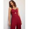 imageANRABESS Womens Jumpsuit Summer Beach Vacation Romper 2025 V Neck Sleevelsee Spaghetti Strap Cutout Linen Wide Leg ClothesRed