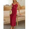 imageANRABESS Womens Jumpsuit Summer Beach Vacation Romper 2025 V Neck Sleevelsee Spaghetti Strap Cutout Linen Wide Leg ClothesRed