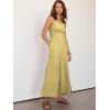 imageANRABESS Womens Jumpsuit Summer Beach Vacation Romper 2025 V Neck Sleevelsee Spaghetti Strap Cutout Linen Wide Leg ClothesYellow