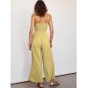 imageANRABESS Womens Jumpsuit Summer Beach Vacation Romper 2025 V Neck Sleevelsee Spaghetti Strap Cutout Linen Wide Leg ClothesYellow